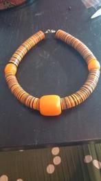 Oude Bakeliet Kralen Ketting, Sieraden, Tassen en Uiterlijk, Kettingen, Ophalen of Verzenden, Gebruikt, Bruin, Kunststof