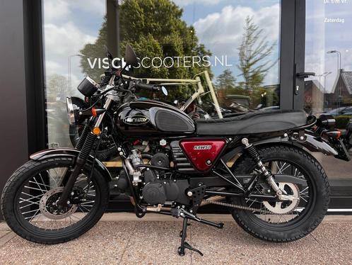 Hanway Caferacer RAW 50 | Zwart/Rood | Vandaag Rijden?, Fietsen en Brommers, Brommers | Overige merken