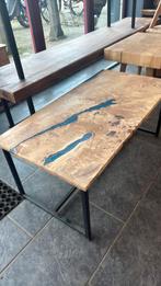 Epoxy salontafel esdoorn blad, Huis en Inrichting, Tafels | Salontafels, Zo goed als nieuw, Minder dan 50 cm, Rechthoekig, 50 tot 100 cm