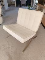 Barcelona Design fauteuil, Huis en Inrichting, Fauteuils, Ophalen, 75 tot 100 cm, Zo goed als nieuw, Metaal