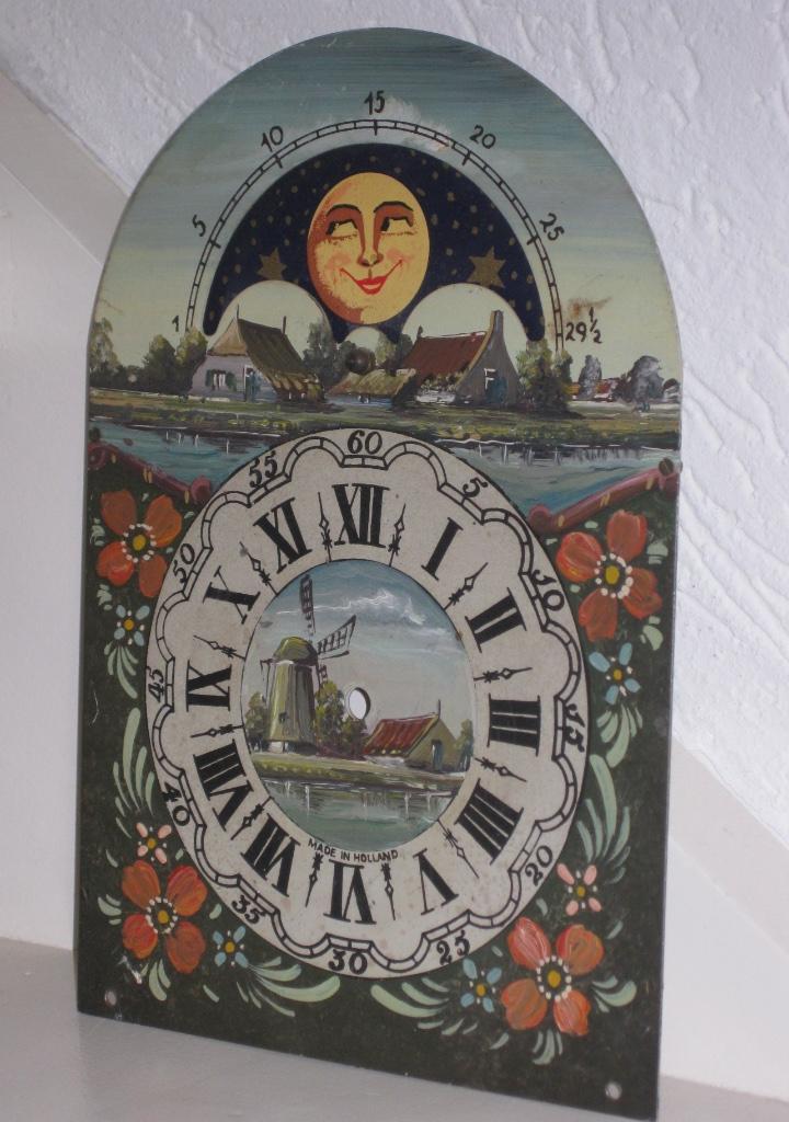 Friese Staartklok Wijzerplaat Molen Landschap / Met Maan, Antiek en Kunst, Antiek | Klokken, Ophalen