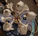 Vintage Murano kroonluchter met glazen bloemen, Ophalen, Gebruikt, Glas