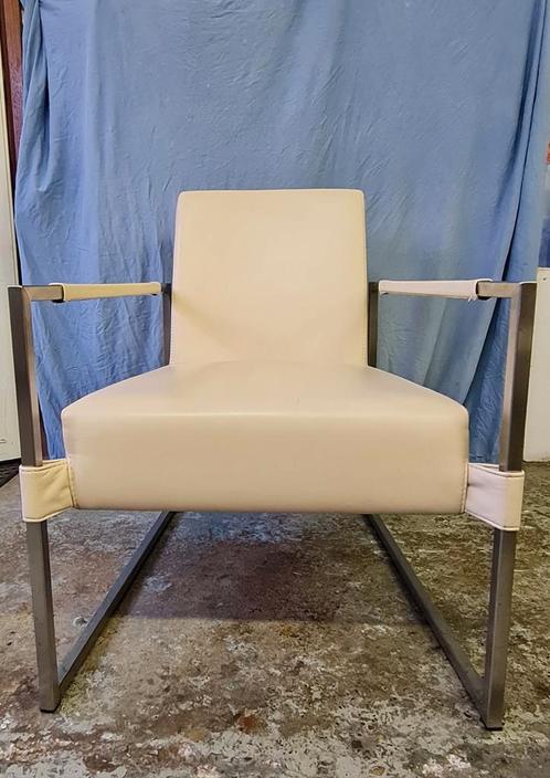 2 fauteuils van Bert Plantagie, Huis en Inrichting, Fauteuils, Zo goed als nieuw, Hout, Leer, 50 tot 75 cm, Minder dan 75 cm, Ophalen