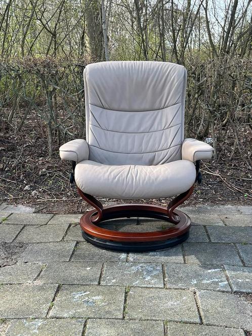 Stressless relax fauteuil - Maat L large, Huis en Inrichting, Fauteuils, Zo goed als nieuw, 50 tot 75 cm, Minder dan 75 cm, Ophalen of Verzenden