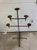 Antieke kandelaar, ijzeren kaarsenhouder, brocant, Ophalen