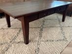 Salontafel Old English Oak met 2 doorschuiflade, Ophalen, Gebruikt, 100 tot 150 cm, 50 tot 100 cm