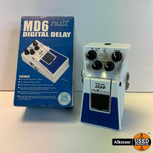 NuX MD6 Digital Delay | Nette Staat, Muziek en Instrumenten, Effecten, Zo goed als nieuw