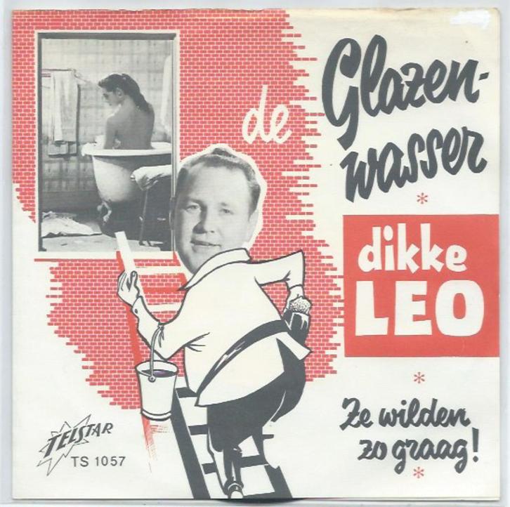 Dikke Leo- De Glazenwasser, Cd's en Dvd's, Vinyl | Nederlandstalig, Zo goed als nieuw, Levenslied of Smartlap, Overige formaten