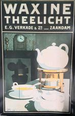 Blikken reclame plaat en emmer van waxine theelicht gouda, Verzamelen, Blikken, Ophalen of Verzenden, Gebruikt, Overige, Verkade