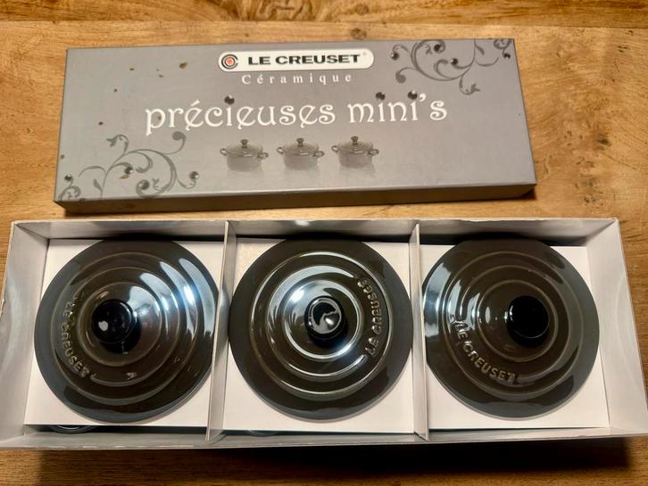 Le Creuset Précieuses Mini's - 3 Cocottes, Huis en Inrichting, Keuken | Keukenbenodigdheden, Nieuw, Ophalen of Verzenden