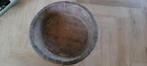 Sobere stoere oude schaal, olijfbak, Huis en Inrichting, Ophalen, Rond, Hout