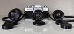 Fraaie Minolta SR-T 100 set met 2 extra lenzen, Ophalen of Verzenden, Zo goed als nieuw, Spiegelreflex, Minolta