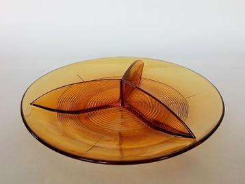 3-Vaks Serveerschaal Rudolfova Hut Argos Persglas Art Deco beschikbaar voor biedingen