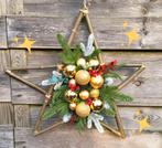 Kerstster decoratie met gouden ballen, handgemaakt!, Ophalen of Verzenden, Nieuw