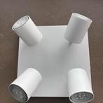 Ledspotarmatuur wit met richtbare spots GU-10, Halogeen, Gebruikt, Metaal of Aluminium, Ophalen of Verzenden