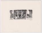 4 exlibris van Lou Strik, Antiek en Kunst, Kunst | Etsen en Gravures, Ophalen of Verzenden