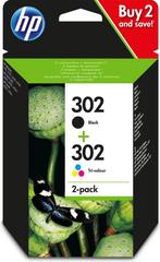 HP 302 (X4D37AE) Inktcartridge Zwart + 3 kleuren Multipack, Cartridge, HP Nederland, Nieuw, Ophalen of Verzenden