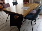 Design Eettafel, Huis en Inrichting, Tafels | Eettafels, Ophalen, Eikenhout, 50 tot 100 cm, Zo goed als nieuw