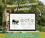 Houten Speeltoestel Klimtoren Speelhuis Glijbaan Zandbak, Ophalen of Verzenden, Nieuw, Schommel