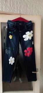 Tendency vintage spijkerbroek met bloemen., Kleding | Dames, Broeken en Pantalons, Blauw, Nieuw, Tendency, Ophalen of Verzenden