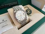 Rolex Datejust 36 Silver Dial dec-24 factuur en garantie, Ophalen, Staal, Polshorloge, Zo goed als nieuw