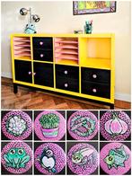 Knotsgek kastje | 147 x 95 x 39 | Hilversum, Huis en Inrichting, Kasten | Wandmeubels, Ophalen, Zo goed als nieuw, Minder dan 150 cm