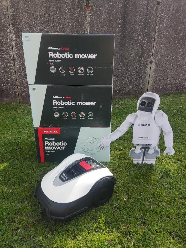 NIEUWE HONDA maairobots (Typen Miimo 40E, 70E, 310 en 520), Tuin en Terras, Robotmaaiers, Nieuw, 20 tot 25 cm, Ophalen of Verzenden