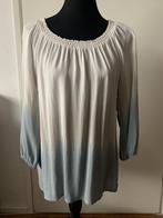 GEISHA blouse lange mouwen ecru-beige-grijsblauw maat M/38, Beige, Maat 38/40 (M), Ophalen of Verzenden, Geisha