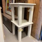 Showmodel tafeltjes 2 stuks - RAL 9010, 45 tot 60 cm, Minder dan 55 cm, Vierkant, Nieuw