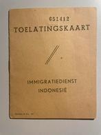 Toelatingskaart 1954 met imigrasi zegels, Ophalen of Verzenden