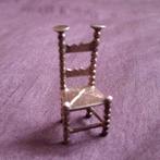 Zilveren Miniatuur Poppenhuis Stoel