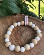 witte jade en berk armband, Verzenden, Nieuw