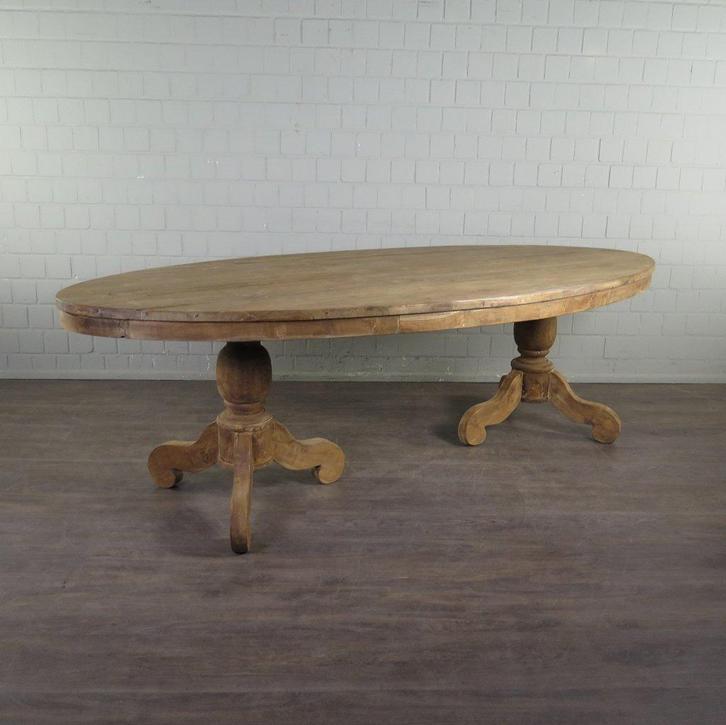 21933 Tuin/Kamer Eettafel Tafel Teak Ovaal 2,60 m x 1,10, Tuin en Terras, Tuintafels, Nieuw, Ovaal, Teakhout, Ophalen