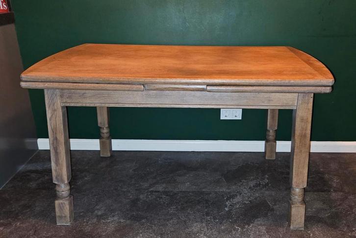 Massief Eiken Eettafel - Uitschuifbaar, Huis en Inrichting, Tafels | Eettafels, Gebruikt, 100 tot 150 cm, 100 tot 150 cm, Vijf personen of meer