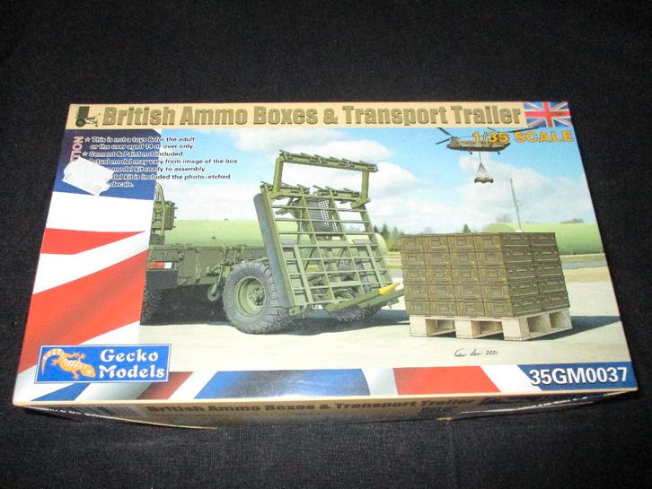 D-81,GECKO MODELS 1-35,NO,35GM0037,British Ammo Boxes & Tran, Hobby en Vrije tijd, Modelbouw | Auto's en Voertuigen, Nieuw, Overige typen