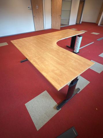 Instelbaar hoekbureau rechts 200x240/80xH64-86 cm, 3 stuks - afbeelding 2