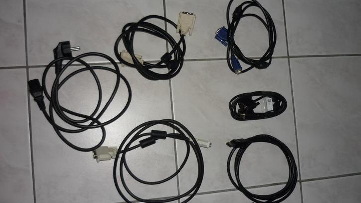 VGA -dvi -Kabels -stroom- display kabel-Sata-ide, Computers en Software, Pc- en Netwerkkabels, Gebruikt, Ophalen of Verzenden