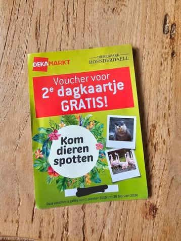 2e kaartje gratis dierenpark Hoenderdaell beschikbaar voor biedingen