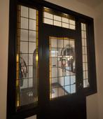 Glas in lood deur en ramen, Doe-het-zelf en Verbouw, Glas en Ramen, Ophalen, Zo goed als nieuw, Minder dan 80 cm, Glas in lood