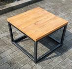 Salontafel mangohout metaal 60x60x45, Huis en Inrichting, Ophalen, Zo goed als nieuw