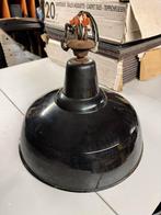 Emaille hanglamp zwart origineel vintage, Ophalen of Verzenden, Nieuw, Minder dan 50 cm