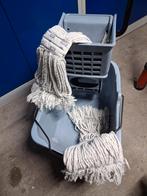 Schoonmaaktrolley met 2 moppen, Ophalen of Verzenden, Dweilemmer, -bak, of -wagen