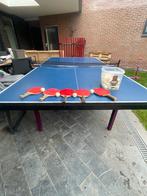 Pingpongtafel met accessoires, Sport en Fitness, Tafeltennis, Ophalen, Gebruikt, Tafel Outdoor, Inklapbaar