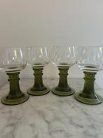 Roemer Glazen – Set van 4 met Olijfgroene Steel, Ophalen of Verzenden, Zo goed als nieuw, Overige typen
