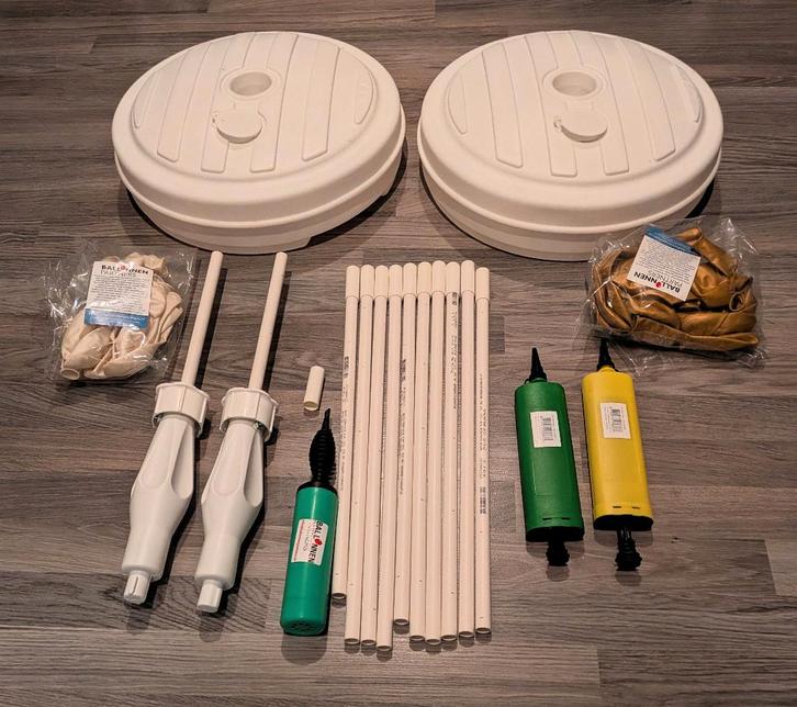 Balonnenboog kompleet, Hobby en Vrije tijd, Feestartikelen, Zo goed als nieuw, Geboorte of Huwelijk, Ophalen of Verzenden