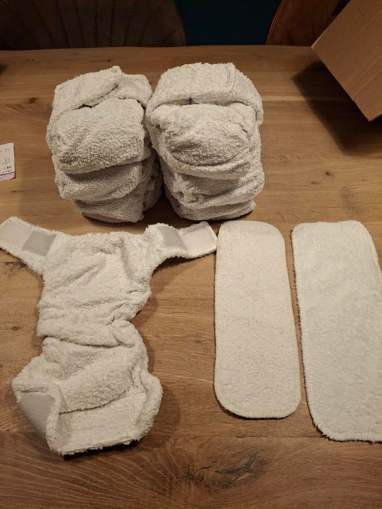 7x Little Lamb bamboe wasbare luiers maat 1, Kinderen en Baby's, Ophalen of Verzenden, Zo goed als nieuw, Little Lamb, Jongetje of Meisje