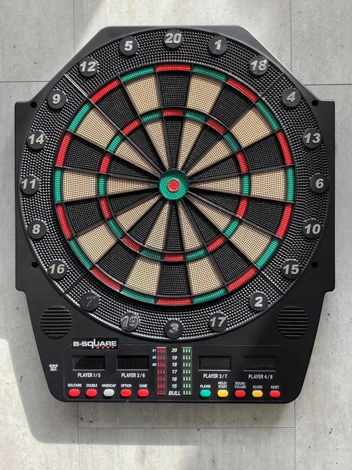 Dartbord B- SQUARE PRO DART 200, Sport en Fitness, Darts, Dartbord, Elektronisch, Soft tip, Ophalen
