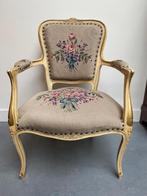 Prachtige vintage barok stoel / fauteuil - Queen Anne, Huis en Inrichting, Fauteuils, Ophalen, Hout, 50 tot 75 cm