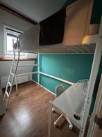 Hoogslaper Ikea vitval met bureau,, bureaustoel, bijbehoren, Ophalen, Hoogslaper, Eenpersoons, Zo goed als nieuw