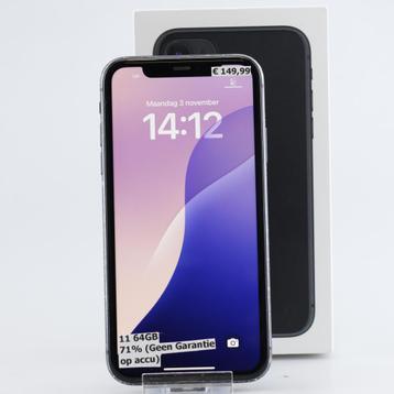 iPhone 11 64GB Zwart beschikbaar voor biedingen